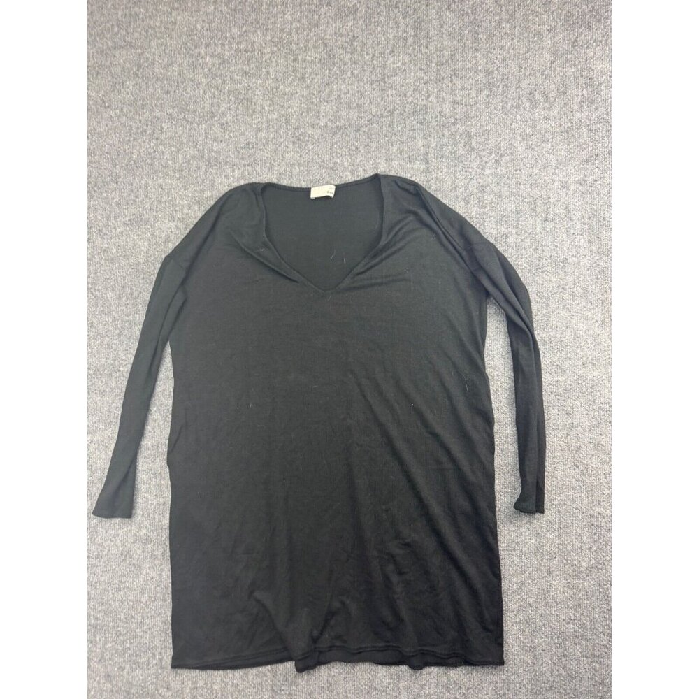 Wilfred Free Aritzia‎ Long Sleeve Dress Women's Small Black Sweater Tunic V Neck